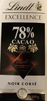 Lindt Excellence 78% Cacao Noir Corsé
