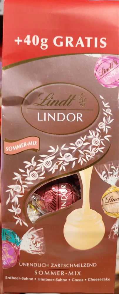 Lindor Summer-Mix +40g gratis