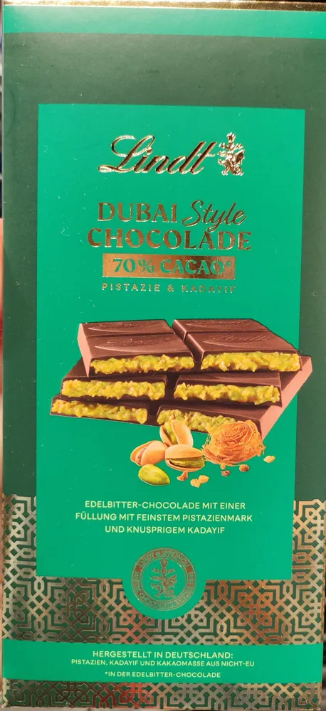 Dubai Style Chocolate 70% Cacao