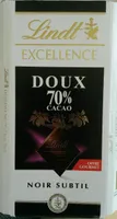 Lindt excellence doux 70% cacao noir subtil
