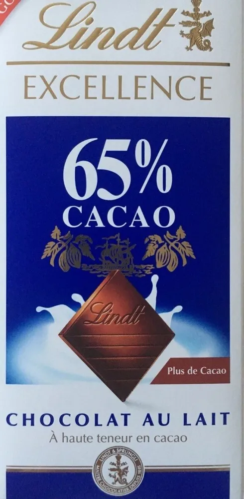 Chocolat au lait 65% cacao