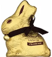 Lapin Or Chocolat Noir avec clochette