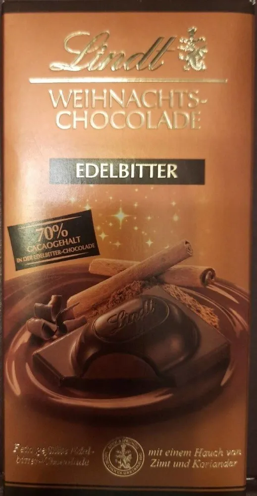 Weihnachts-Chocolade Edelbitter