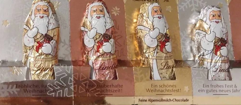Feine Alpenmilch-Chocolade Mini Weihnachtsmänner