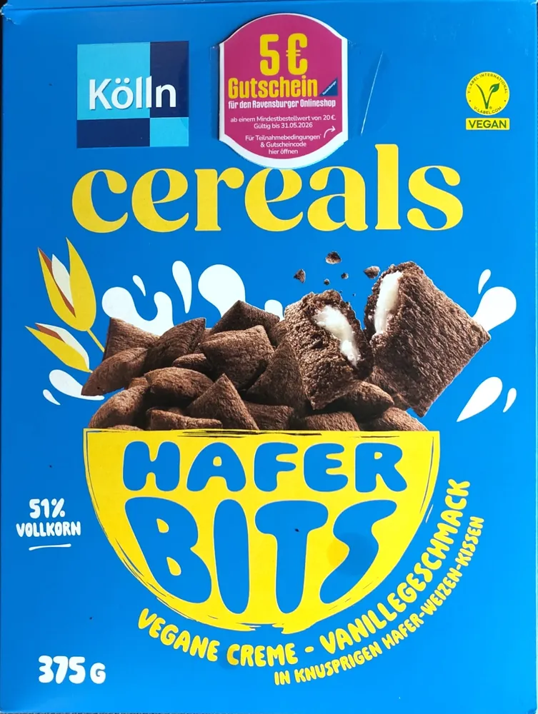 Cereals hafer bits vegane creme vanillegeschmack