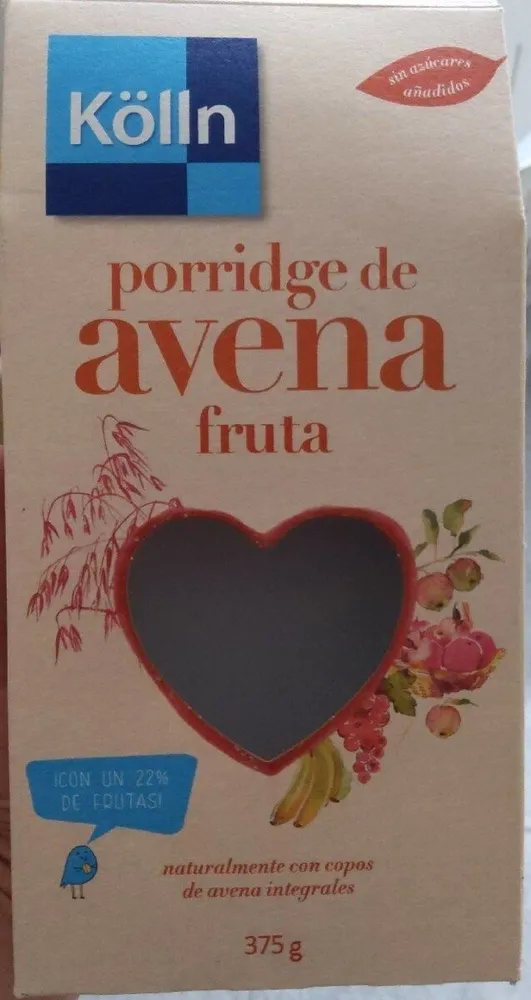 Porridge de avena fruta