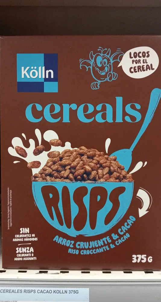 CEREALES RISPS CACAO KOLLN 375G