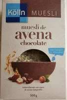 Muesli de avena chocolate