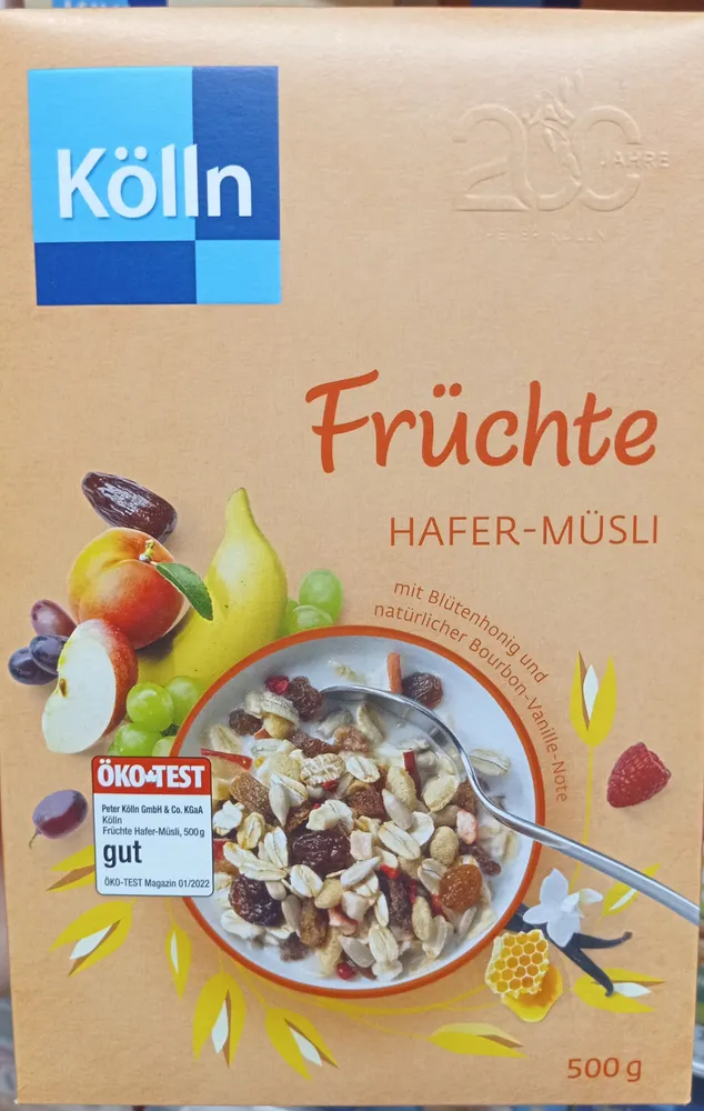 Früchte Hafer Müsli