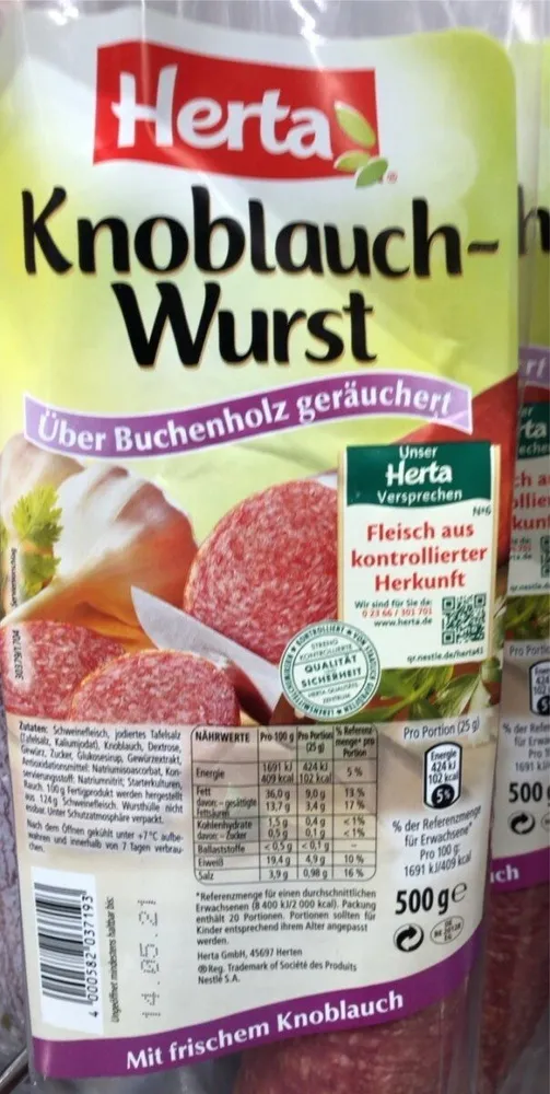 Knoblauch Wurst