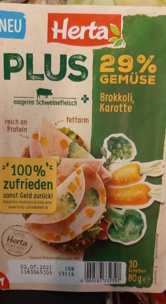 Schweinefleisch Plus Brokkoli-Karotte