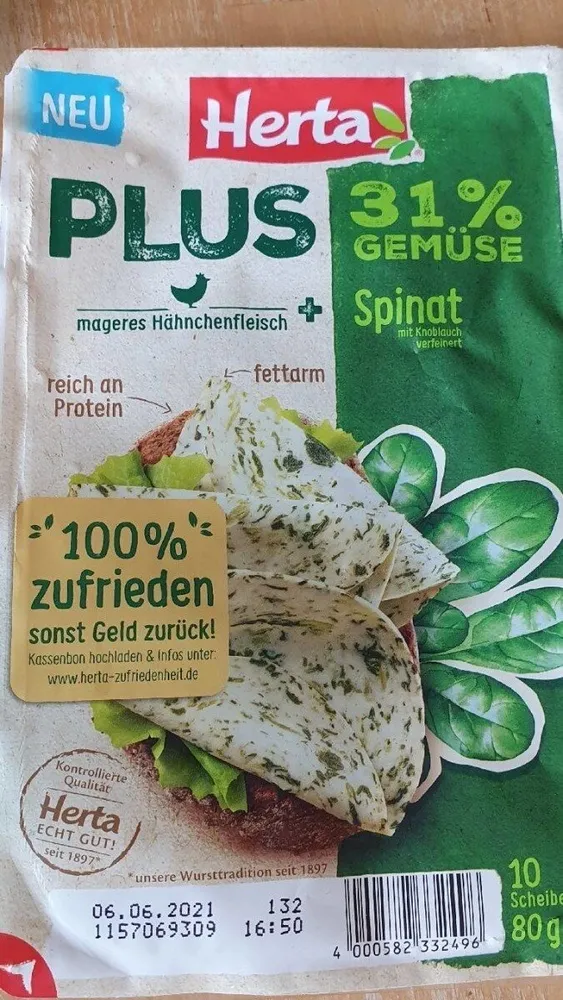 Hähnchenfleisch Plus Spinat