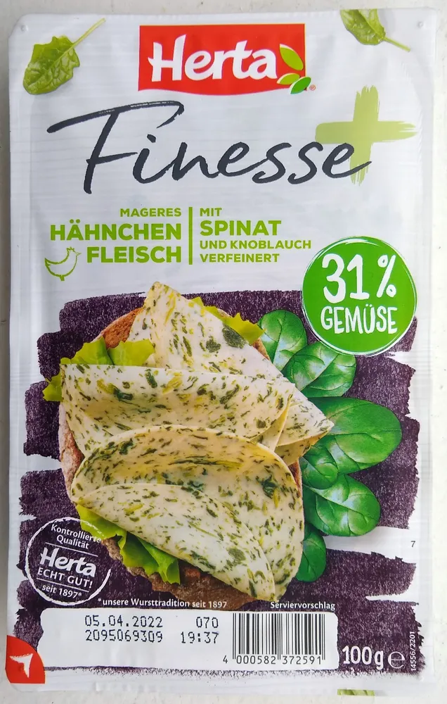 Finesse Hähnchen mit Spinat