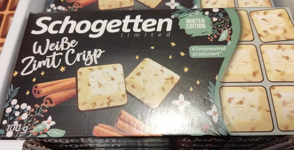 Weiße Zimt Crisp Schokolade