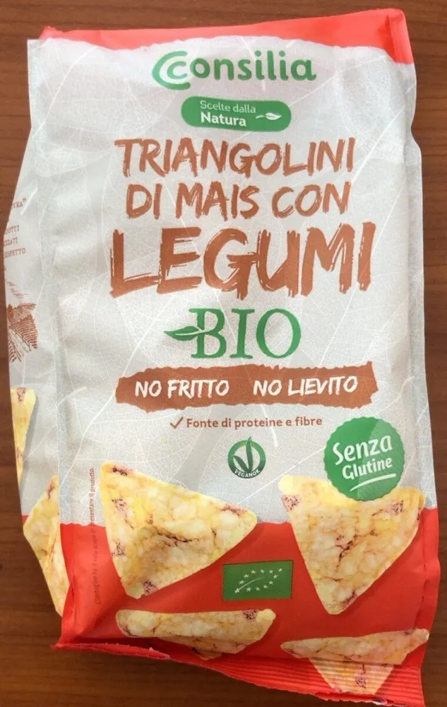Triangolini di mais con legumi bio