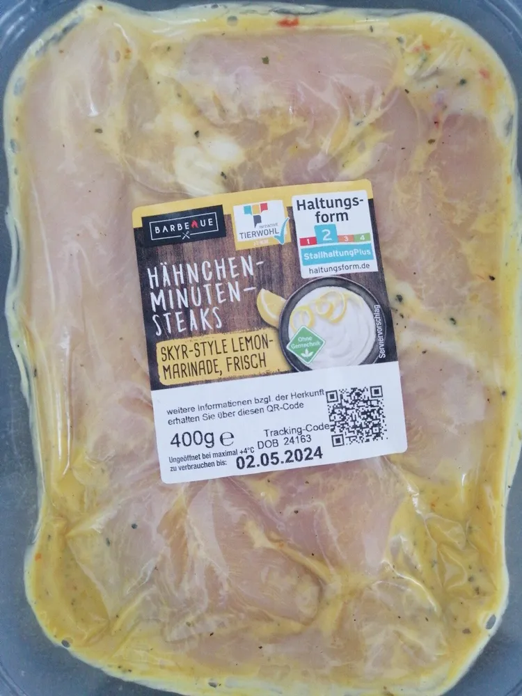 Hähnchen-Minuten-Steaks Skyr-Style Lemon Marinade