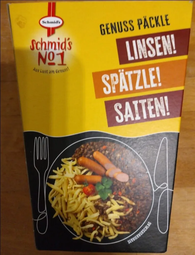 Genuss Päckle Linsen! Spätzle! Saiten!