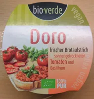 Doro frischer Brotaufstrich aus sonnengetrockneten Tomaten und Basilikum