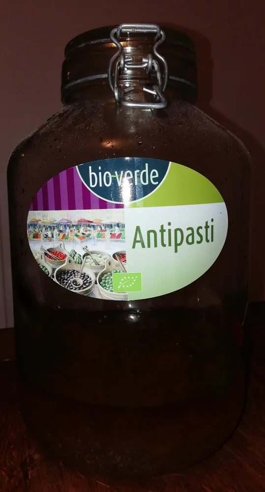 Olives vertes sans noyau à l'huile et aux herbes fraîches - non pasteurisées