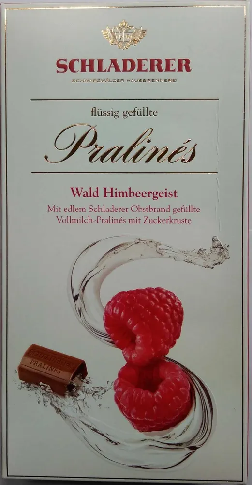 Flüssig gefüllte Pralinés Wald Himbeergeist