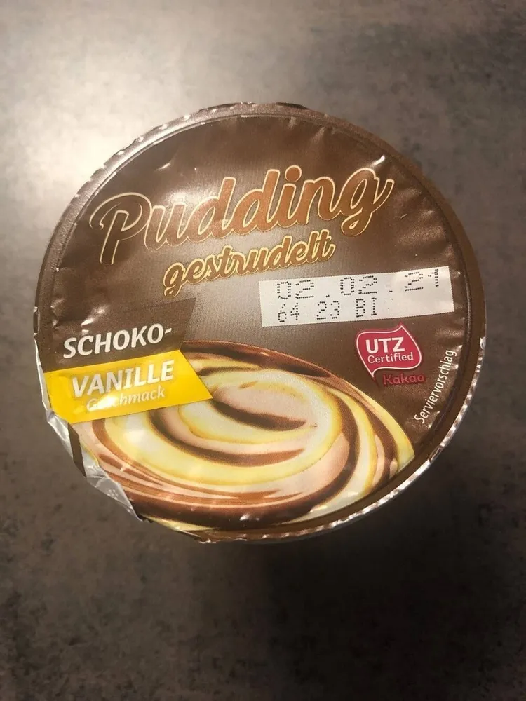 Pudding gestrudelt Schoko-Vanille