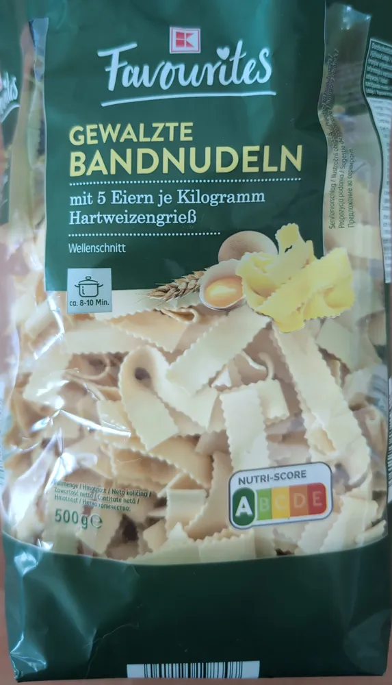 Gewalzte Bandnudeln