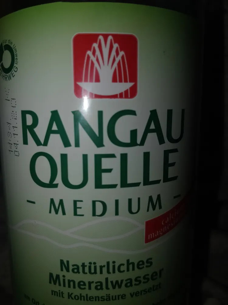 Rangau Quelle Medium natürliches Mineralwasser