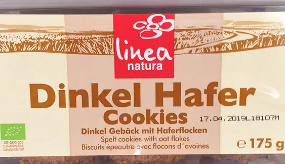 Linea Natura Dinkel Hafer Cookies, 175 GR Packung