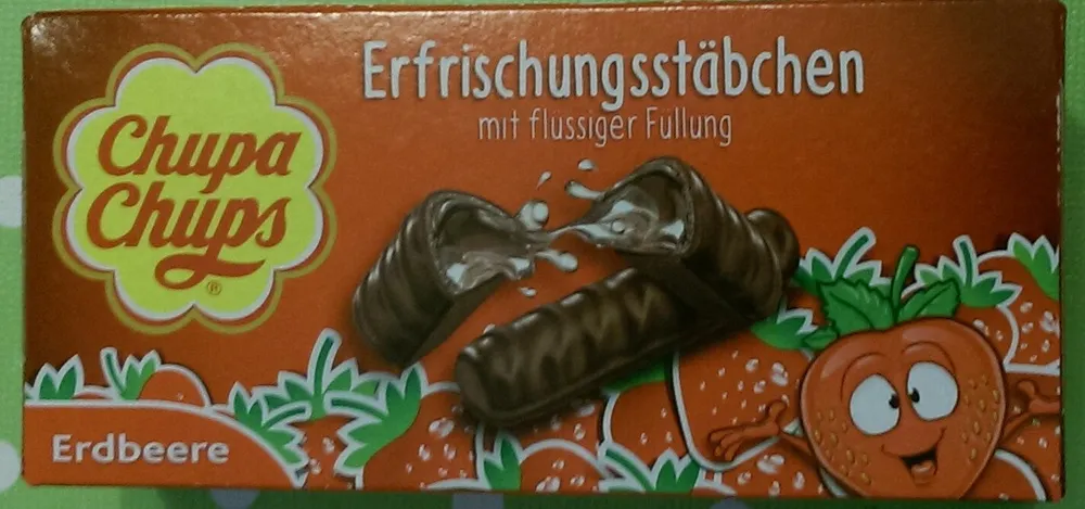 Erfrischungsstäbchen mit flüssiger Füllung - Erdbeere