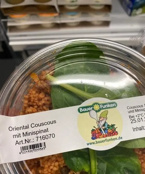 Couscous with spinach