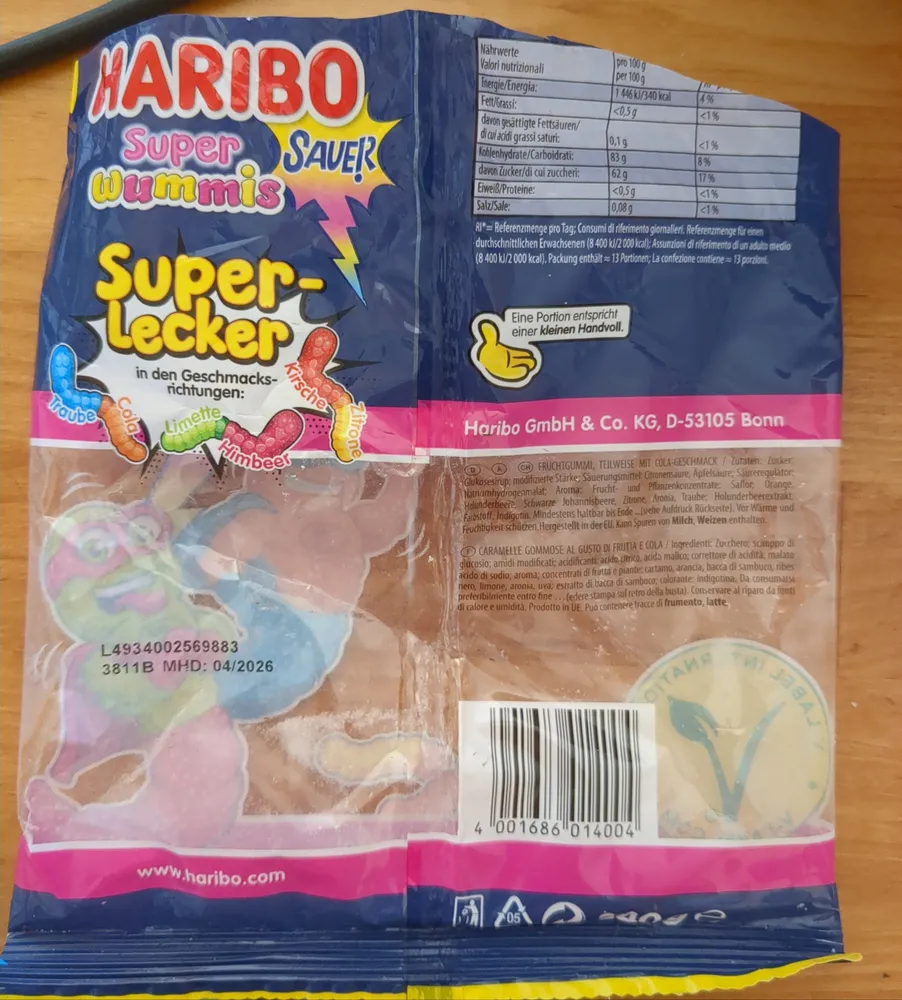 Haribo Super Wummis — XXL MAX