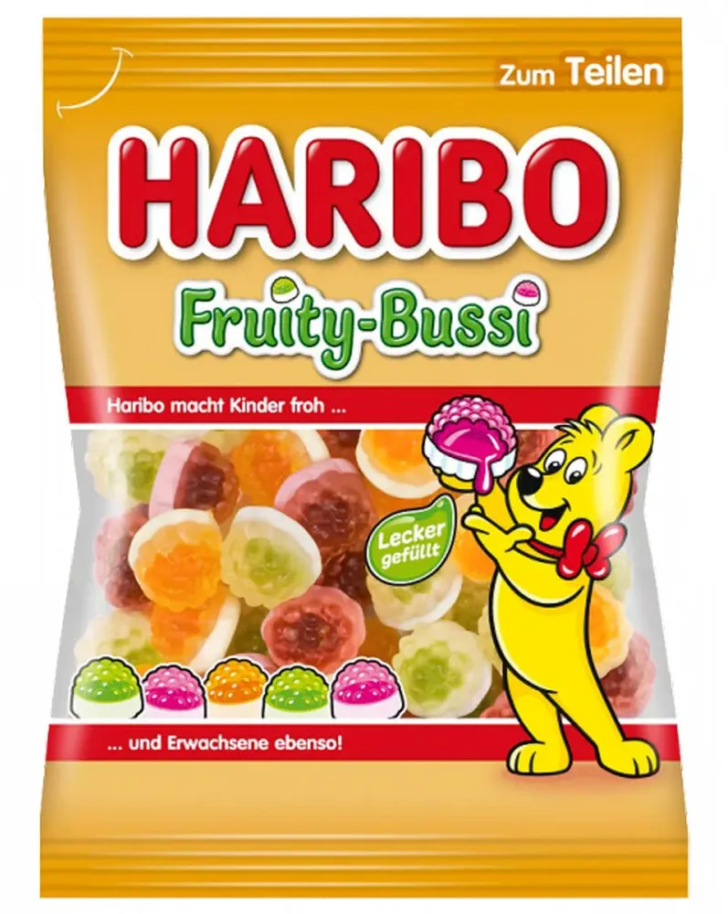 Haribo Fruity-Bussi Fruchtgummi mit Schaumzucker Fruchtfüllung