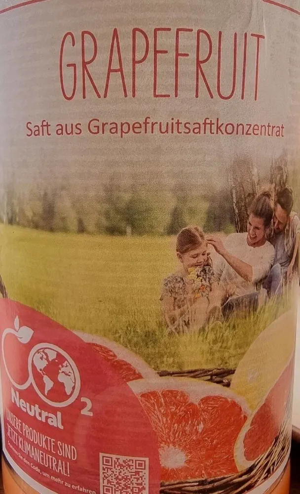 Grapefruitsaft aus Grapefruitsaftkonzentrat
