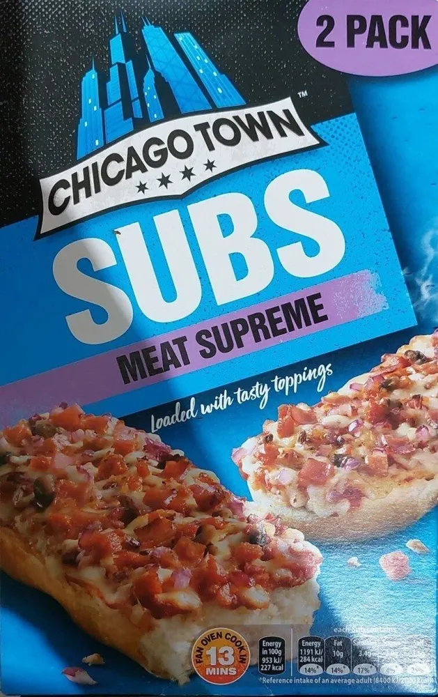 CHICAGOTOWN SUBS 2 MEAT SUPREME OADED WITH TASTY T