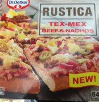 Dr. Oetker Rustica 640G Tex-mex Beef & Nachos Pakastepizza