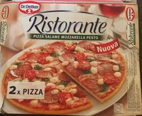 Ristorante Pizza salamie mozarella pesto