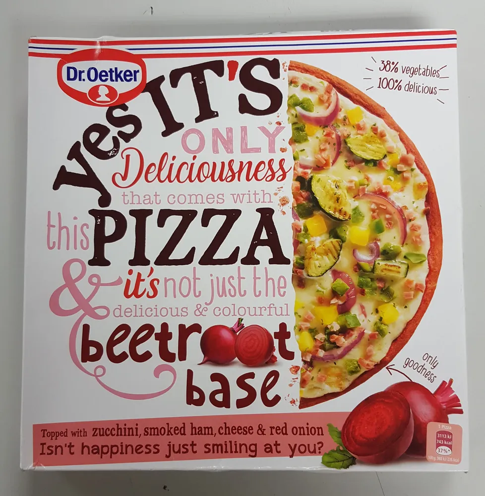 Pizza beetroot base