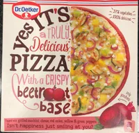Pizza with a crispy beetroot base