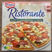 Pizza Salame Mozzarella Pesto