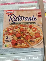 Pizza Ristorante Salame Mozzarella Pesto