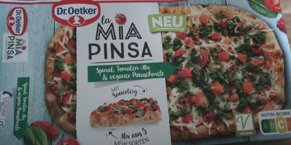 La Mia Pinsa Spinat, Tomaten-Mix & veganer Pizzaschmelz