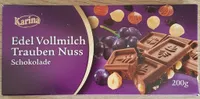 Edel Vollmilch Trauben Nuss Schokolade