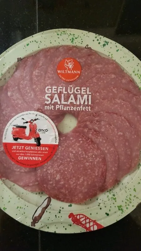 Geflügelsalami mit Pflanzenfett