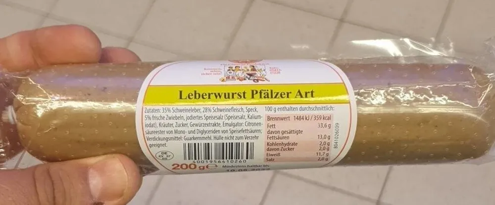 Leberwurst Pfälzer Art