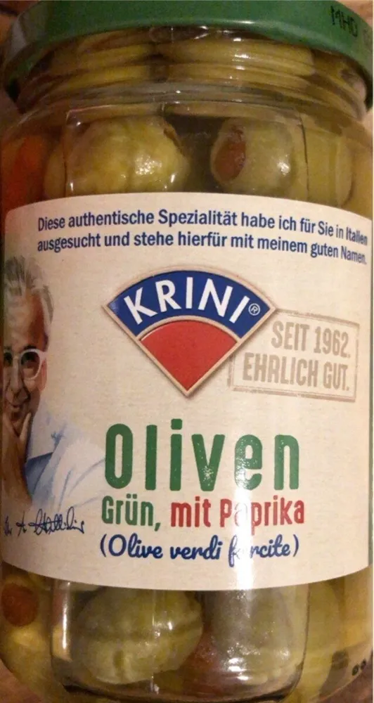 Oliven Grün, mit Paprika
