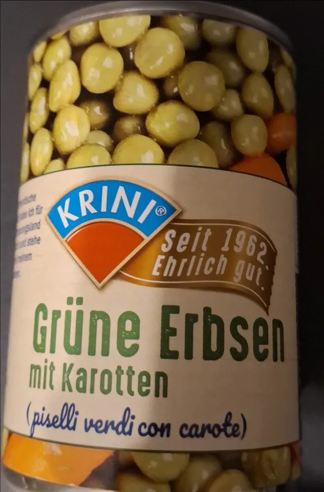Grüne Erbsen mit Karotten