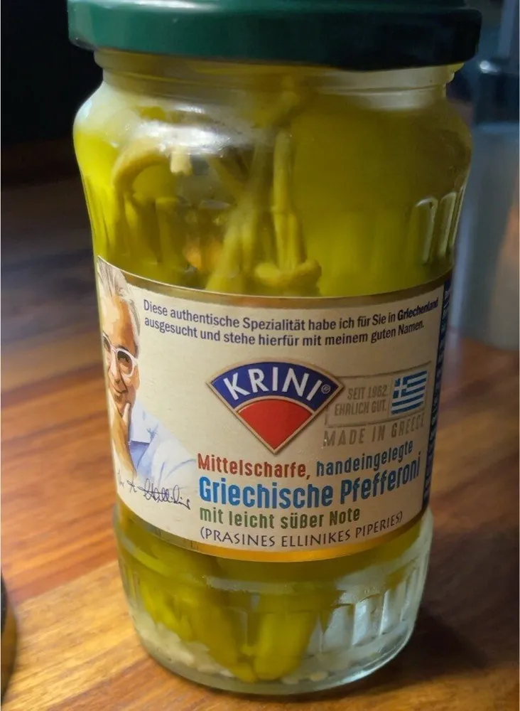 Mittelscharfe handeingelegte Griechische Pfefferoni