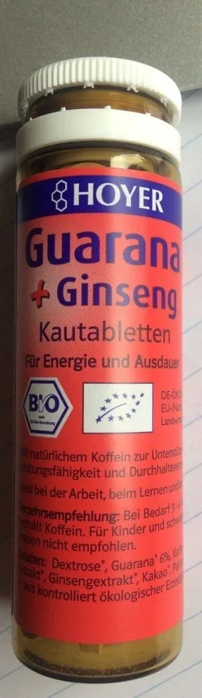 Guarana+ginseng Kautabletten