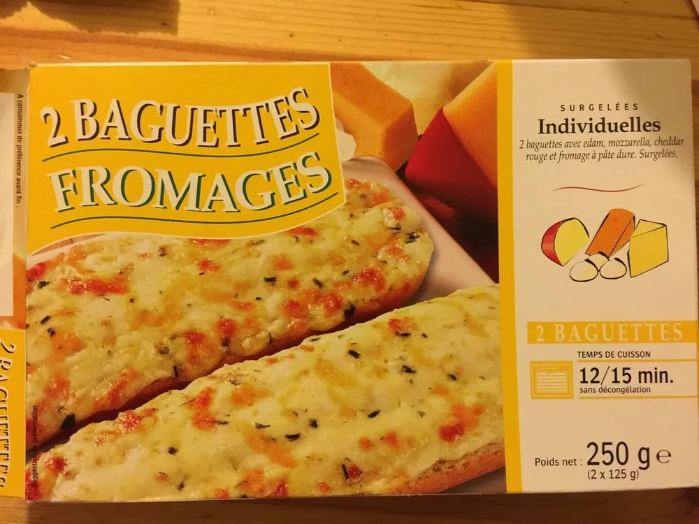 2 baguettes fromages
