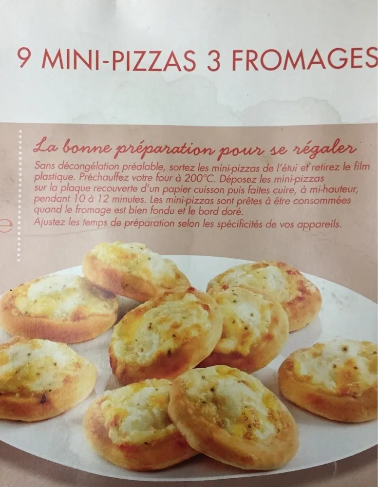 Mini-pizzas 3 fromages